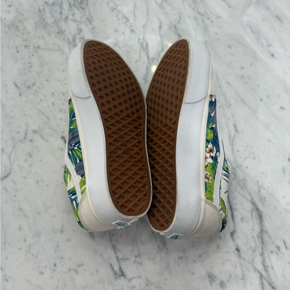 VANS Ward Platform Cream White Paradise Floral Sneakers Women Size 8.5 - Picture 6 of 7